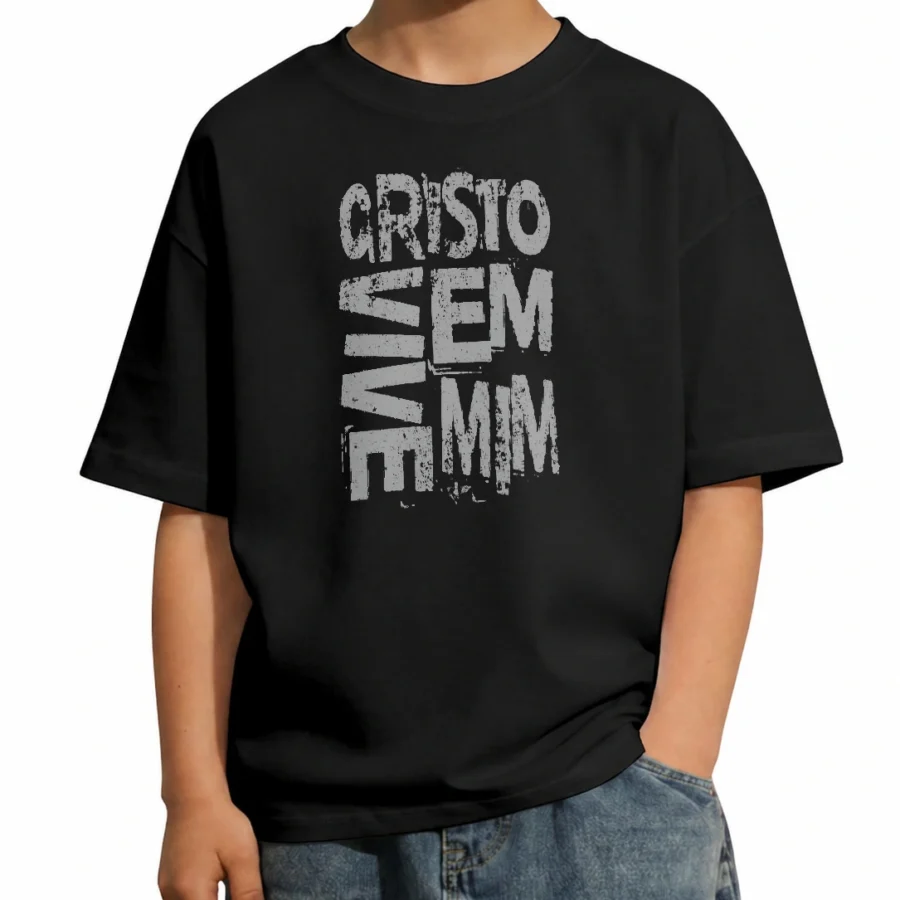 Camiseta infantil 180g Cristo Vive em Mim em vista principal