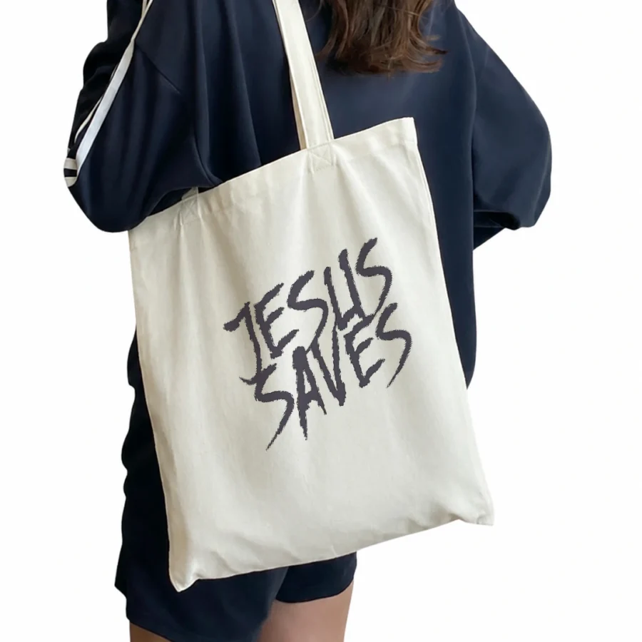 Ecobag de algodão Jesus Saves em vista principal