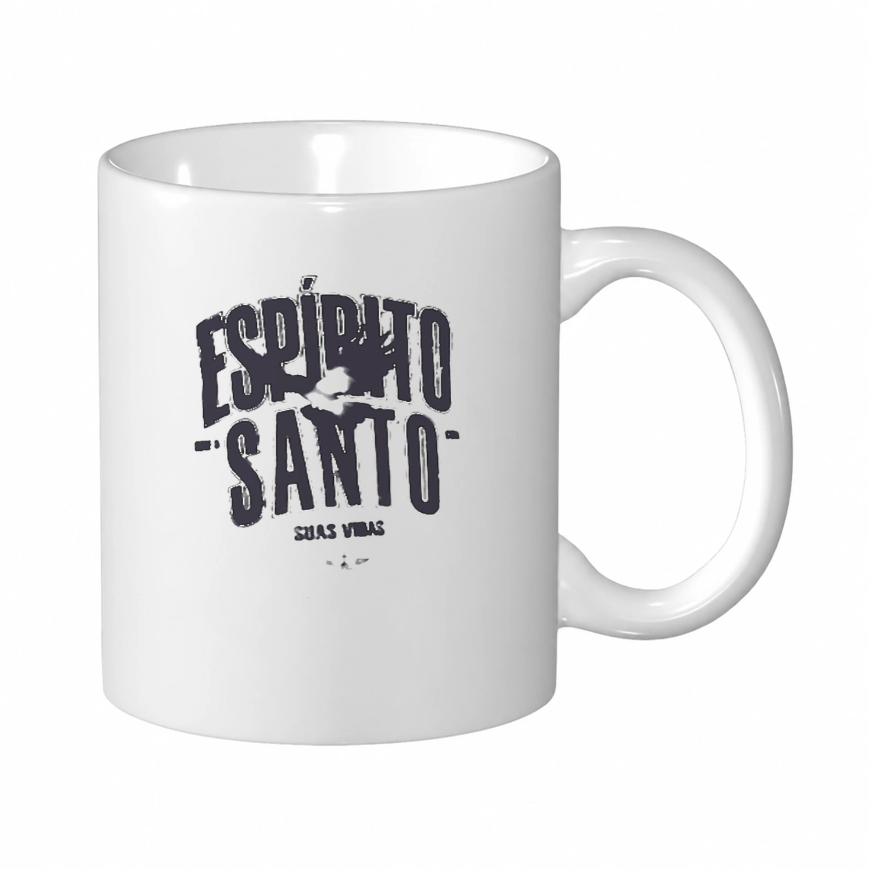 Caneca de cerâmica 340g Espírito Santo | Fé que Veste
