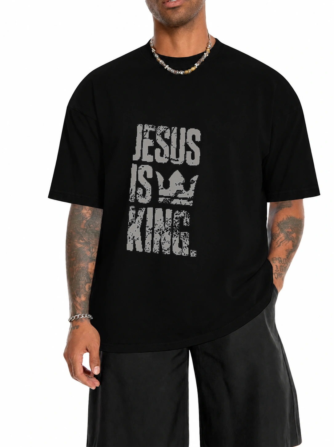 Camiseta unissex 180g Jesus Is King | Fé que Veste