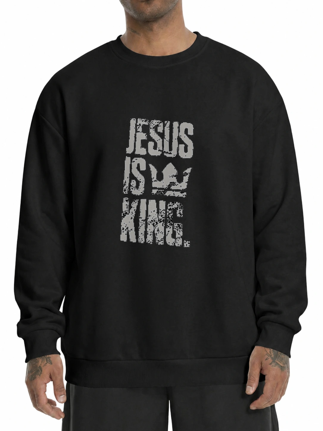 Moletom unissex 320g Jesus Is King | Fé que Veste