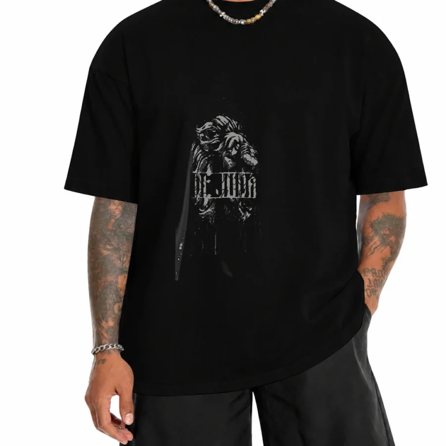 Camiseta unissex 180g Leão de Judá · Yeshua em vista principal