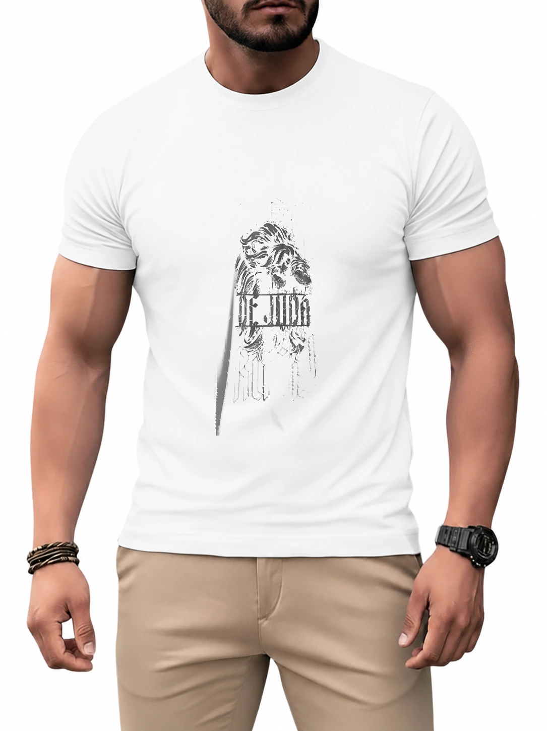Camiseta dry unissex Leão de Judá · Yeshua | Fé que Veste