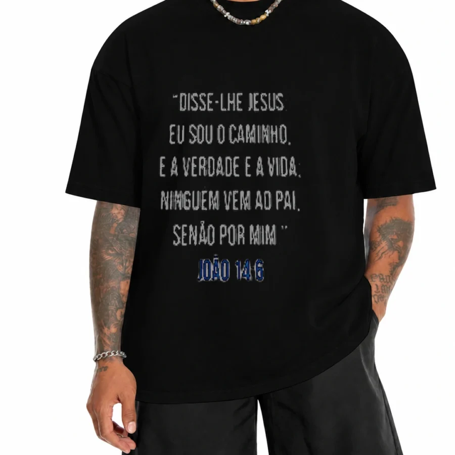Camiseta unissex 180g João 14:6 em vista principal