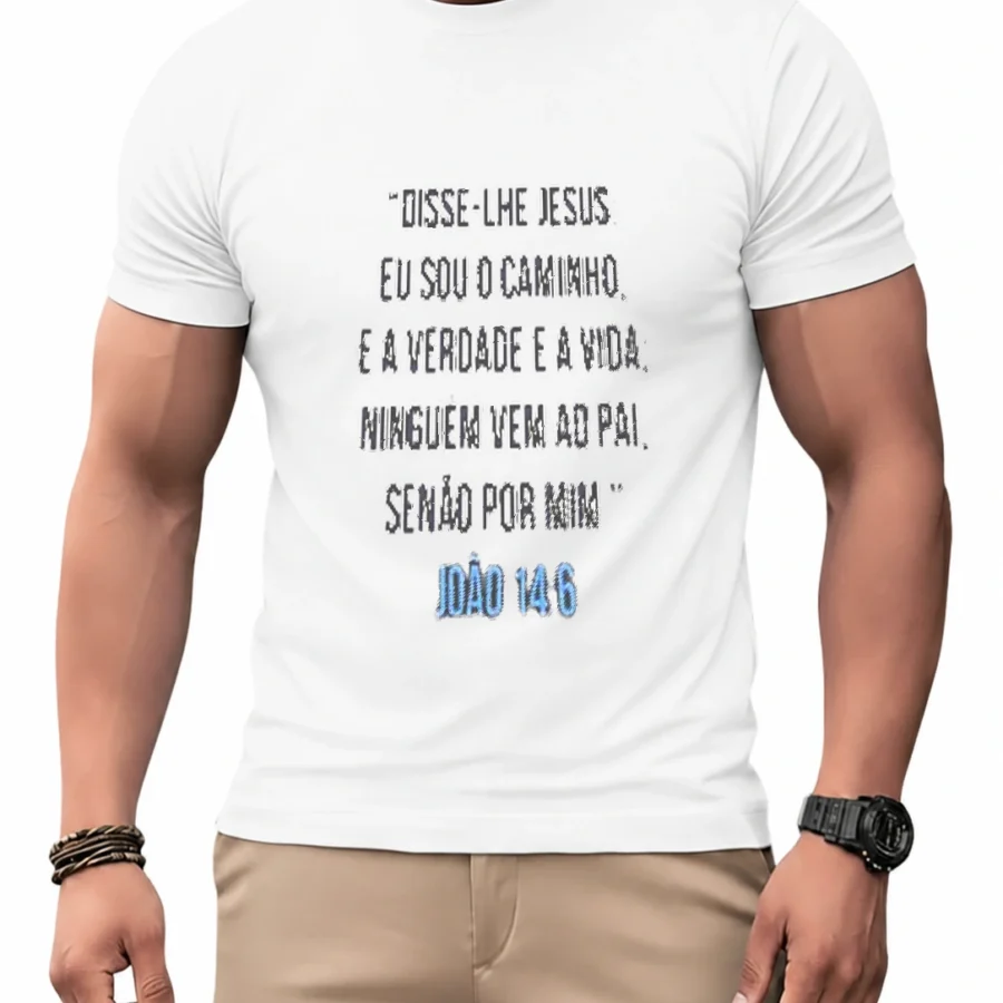 Camiseta dry unissex João 14:6 em vista principal