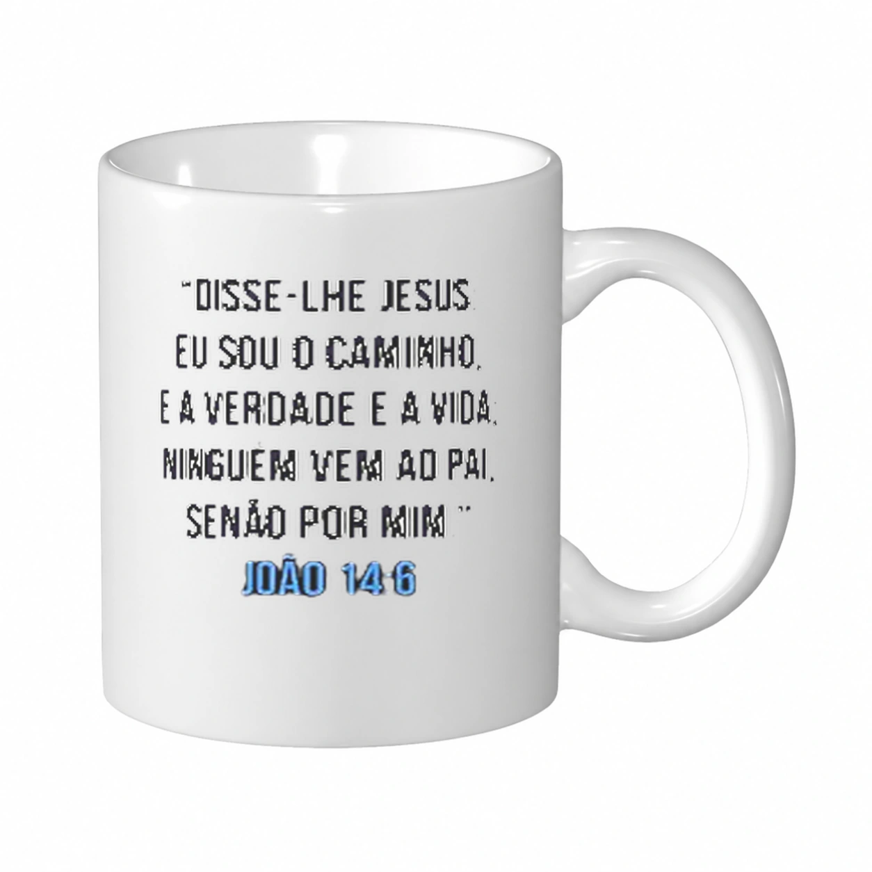 Caneca de cerâmica 340g João 14:6 | Fé que Veste